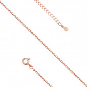 Lantisor argint placat cu aur roz cu perla naturala neagra DiAmanti PR-PFD19_B-Necklace-G